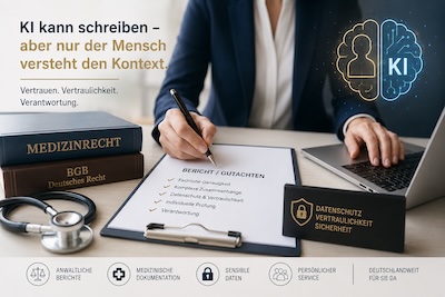 Schreibservice statt KI-Anwendung hat besseren Datenschutz